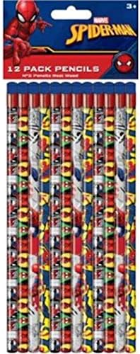 Marvel Spider Man Childrens 12 Count Pencils