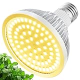 GulitLum Grow Light Bulbs for Indoor Plants Full Spectrum, LED Grow Light Bulb 18W(180W Equivalent) 3500K Warm Light,PAR30 E26 Base for Regular Lamps,High PPFD for Plant Growing and Seed Starting.