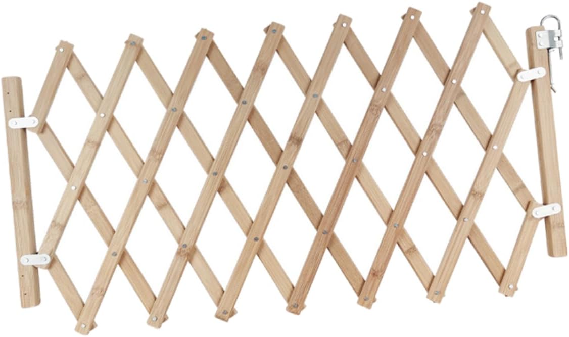 Milisten Pet Isolation Fence Door Wooden Pet Gate for Indoor Use Easy to Install Durable Dog Barrier for Home