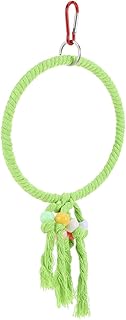 Balacoo Anel De Balanço De Papagaio Suporte De Periquito Para Decoração Corda De Algodão Suporte De Pássaro Verde Claro Para Brinquedos De Periquito De Trem Suporte De Papagaio Poleiro O