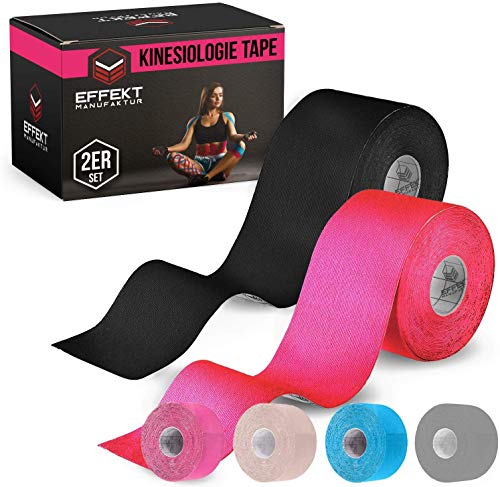 Effekt Manufaktur [5m x 5cm] Kinesiotape Vendaje Neuromuscular I Cinta Kinesiologica impermeable y elastica I Sport Kinesiology Tape