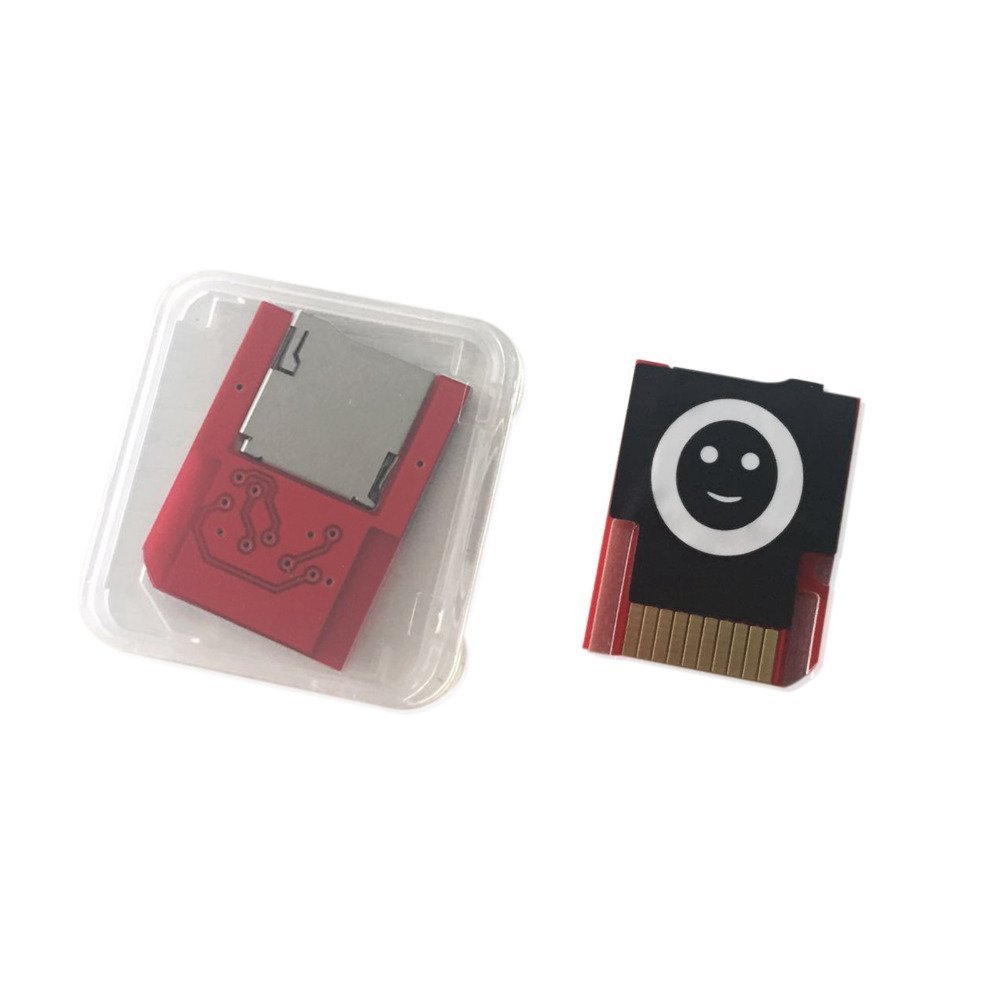 Adaptateur de transfert pour carte de jeu PSVita vers carte Micro SD TF - Push to Eject pour PSVita SD2Vita 1000 2000 Henkaku 3.60 - Rouge