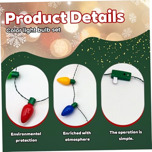 Collier de Noël avec 3 Modes Flash, cadeau d'invité original - 4