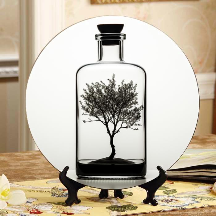 Mountains 10-inch Ceramic Plate for Wall Display or Tabletop, with Stand & Hook DP-540441749
