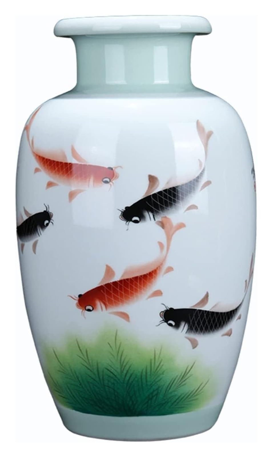 asdchZen Vase 13.9 Inch Large Porcelain Flower Vase Chinese Retro Hand-Painted Decor Vases Bedroom Living Room Wedding Decoration