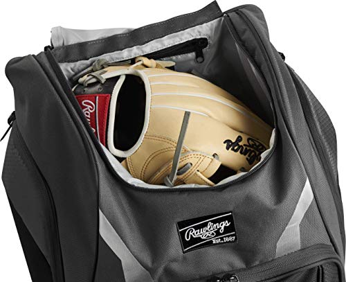 Sac à dos de baseball Rawlings ventilé avec compartiment crampons