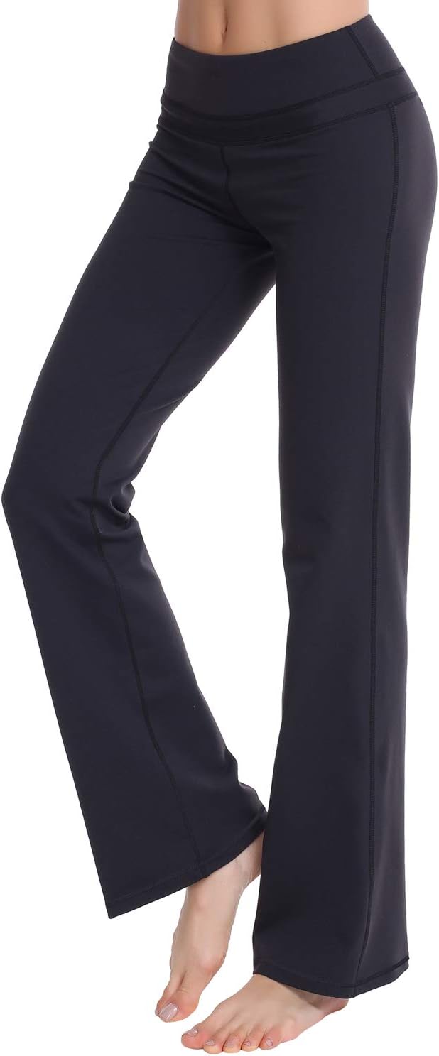 Zeronic Women's Bootcut Yoga Pants High Waist Tummy Control Long Bootleg Workout Running Flare Pants for Women Clothing - Image 2