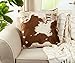 SARO LIFESTYLE Cowhide Design Faux Fur Pillow - Poly Filled