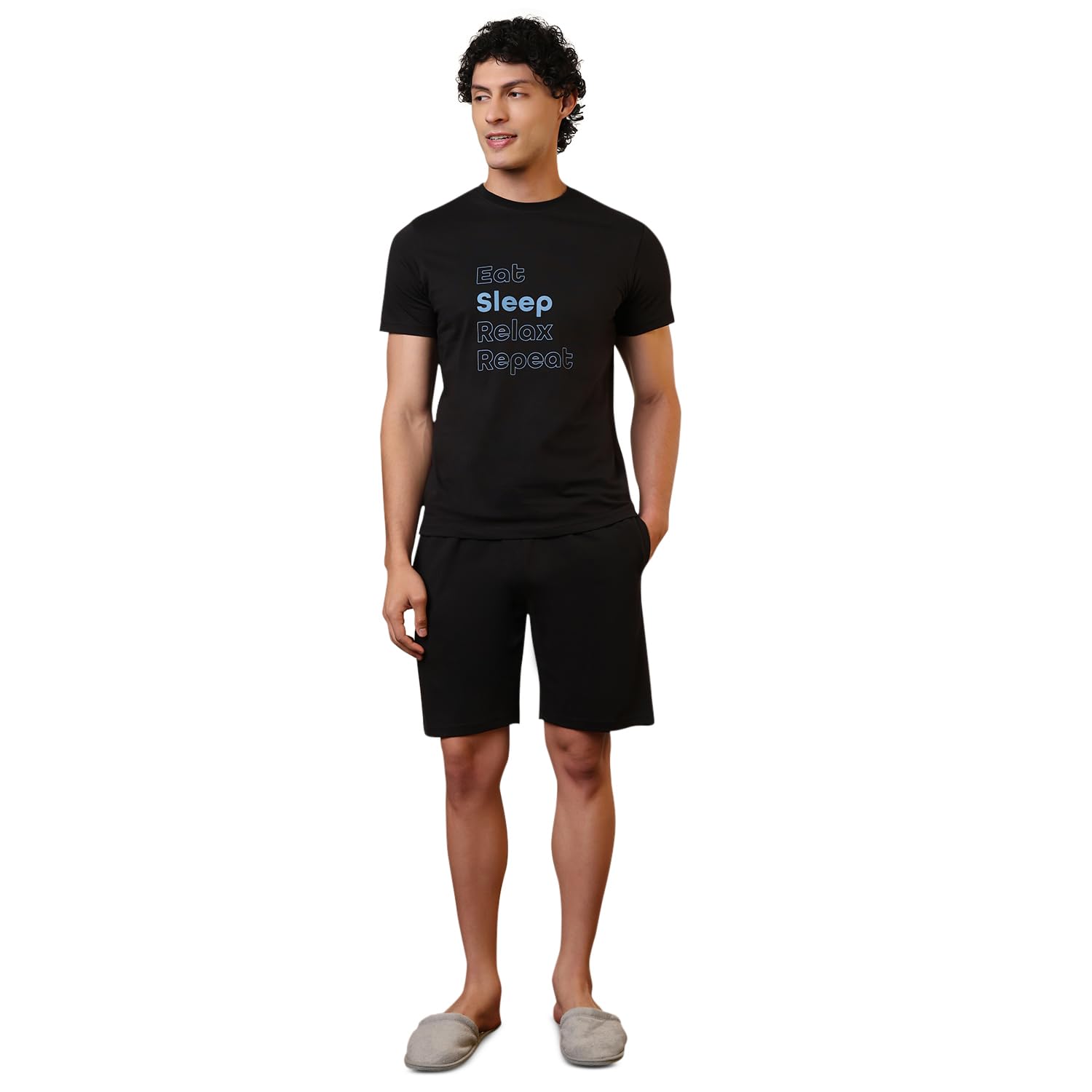 Men Half Sleeve Regular Fit Solid Pattern Pure Cotton Round Neck Garment Kit (Size: M)-AHQB00030-X2 Multi-Colour