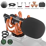 [page_title]-Kamera Mikrofon, Pixel Universelle Video Mikrofon mit 3 Meter Verlängerungskabel, 3X Stoßdämpfer, 3,5 mm TRS und TRRS Audiokable für alle DSLR Kameras Camcorder Smartphone