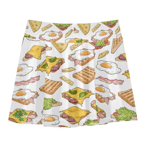 Girls Skorts High Waist Athletic Skirts with Shorts Sandwich Stretchy Teens Performance Tennis3