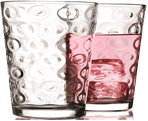 Circleware Circles Set of 10-Juice Drinking Glasses, 7 ounce