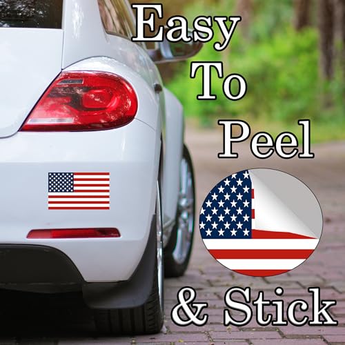 Image of US United States of America USA Flag Car Truck Window Decal Sticker Patriotic Auto Bumper Vinyl for Car Truck (3 Pack)
