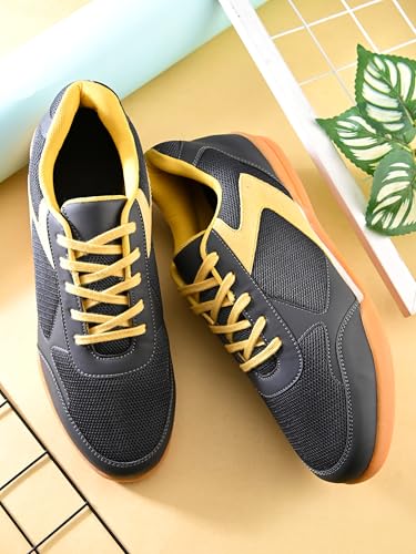 Image of Centrino Men's Badminton Shoes | Lightweight Indoor Court Shoes | Breathable Mesh Sports Sneakers | Non-Marking Grip Sole | Comfortable Training & Play Footwear (9345)