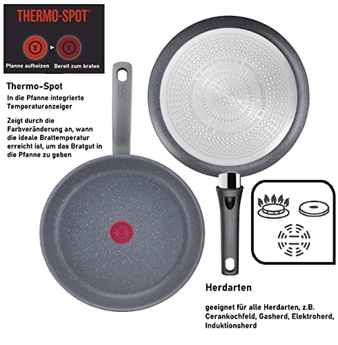 Tefal G13412 Healthy Pfanne 30cm, UVP 89€, Edelstahl Bratpfanne Antihaft-beschichtet , Extra Kratzfest, Spülmaschinenfest, rutschfester Griff, FÜR ALLE HERDARTEN, Grau – Bild 6