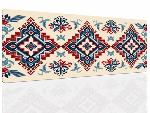 Totem Mouse Mat Large Gaming Mouse Pad, Waterproof Desk Mat Large Gaming Mousepad Extended XXL, Mouse Pads Mousemat with Non-Slip Rubber Base Stitched Edges Mouse and Keyboard Laptop Mat 47x24in 1214