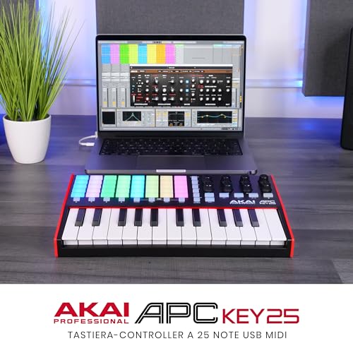 Akai Professional Apc Key 25 MK2 - Tastiera Midi A 25 Tasti Controller Usb Per Lancio Delle Clip Con Ableton Live Lite, 40 Pad Rgb E 8 Manopole A 360 - 7