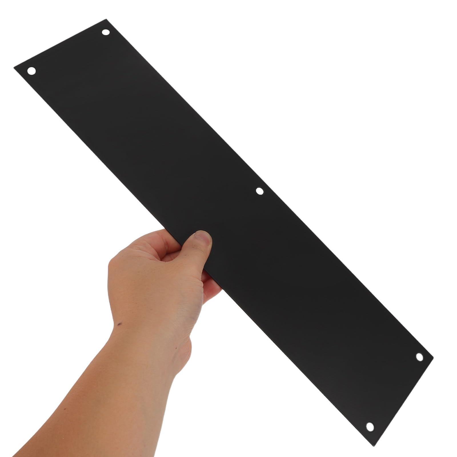 Noir Plaque de Protection de Porte 3 Pièces en Acier Inoxydable