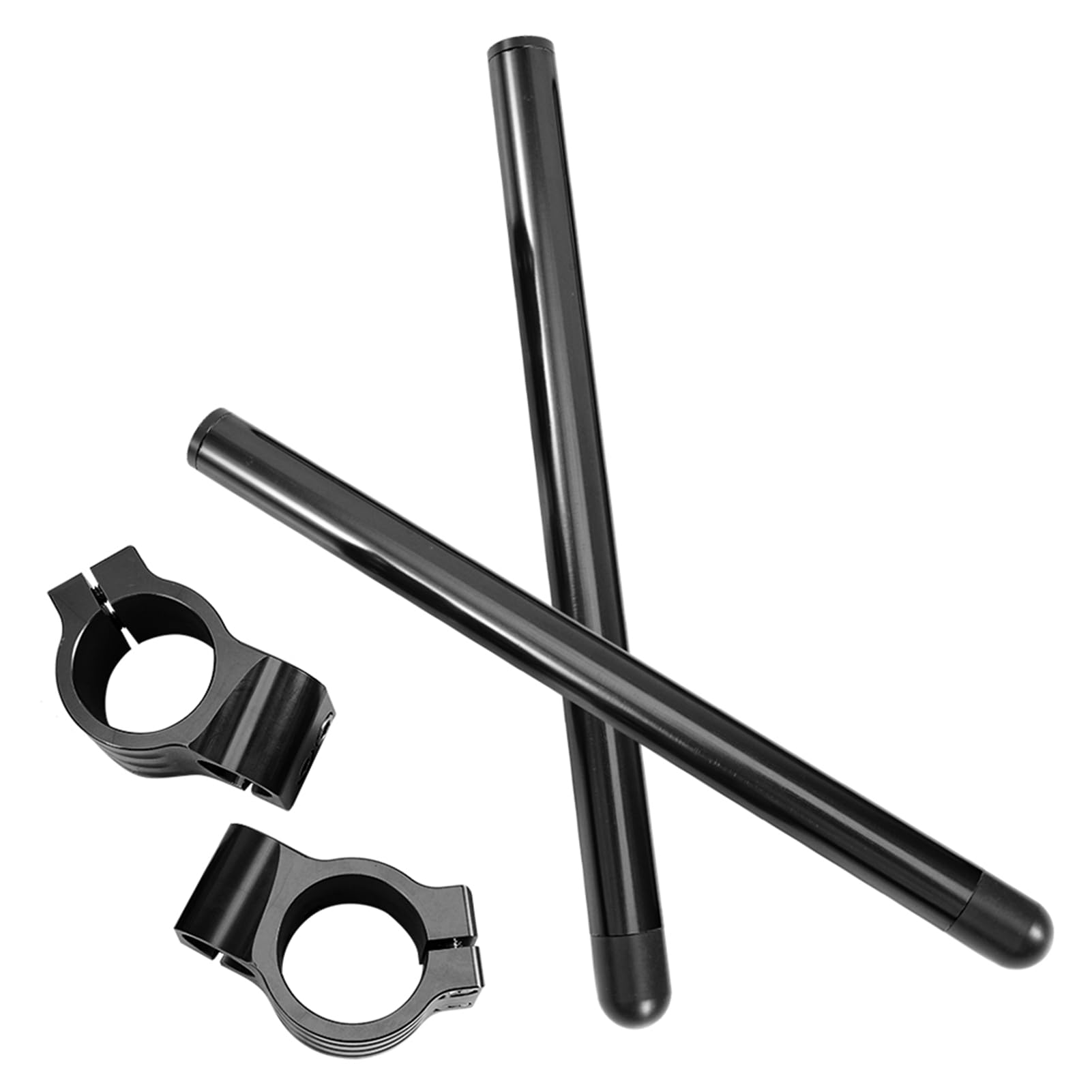 Pince de moto universelle de 43 mm sur la fourche de guidon en aluminium ensemble de poignées séparées (noir) U6g340 43mm Universel Moto Clip Sur Guidon Fou