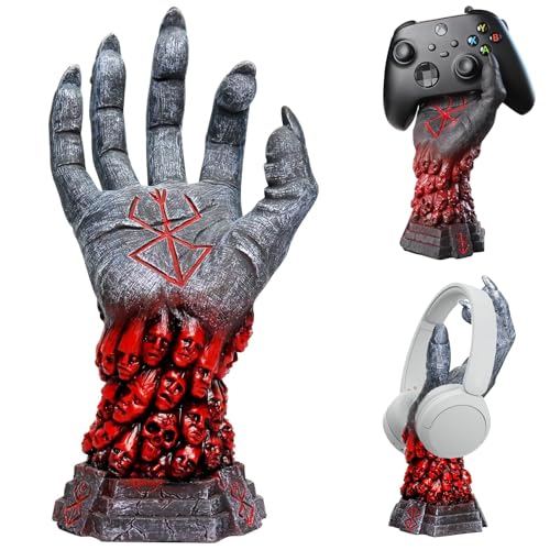 Wenbones Supporto per cuffie da gioco e controller, scuri e misteriosi supporto per cuffie, accessori da gioco, decorazione per camera da gioco, per PC ps4 ps5, switch ps Xbox