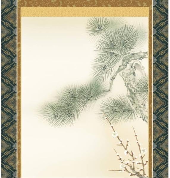 菱田春草　絹本着色　牡丹之図　講談社製複製画　掛軸一幅　保存箱他　未使用品197 菱田春草 絹本着色 牡丹之図 講談社製複製画 掛軸一幅 保存箱他 197