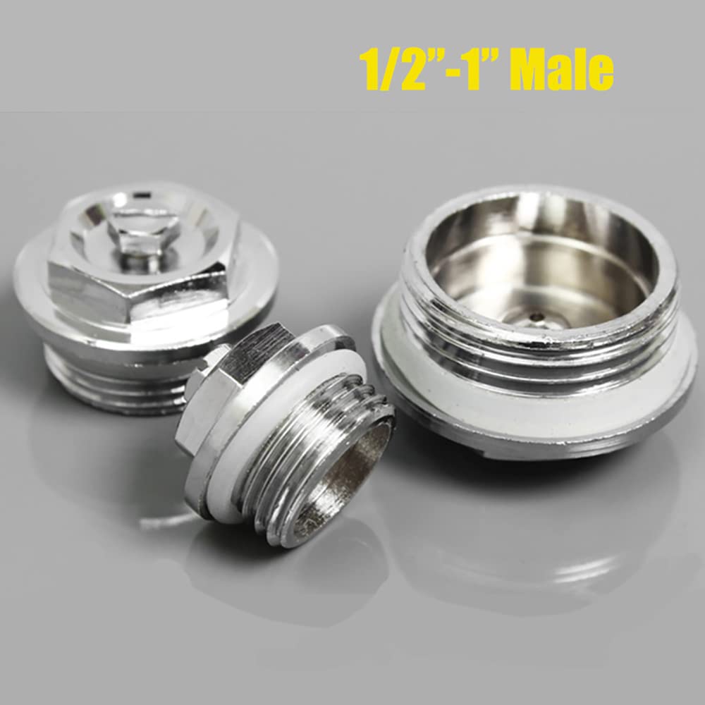 4 Valvole Sfiato Aria Per Radiatore | Filetto Maschio 1/2" | Kit Spurgo Manuale In Metallo | Accessori Riscaldamento - 2
