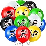 Deekin 60 Pcs Ninja Balloons for Kids Ninja Birthday Party Decorations for baby shower Supplies toddler Birthday Party Favors Centerpiece, Latex Balloons(Multicolor)