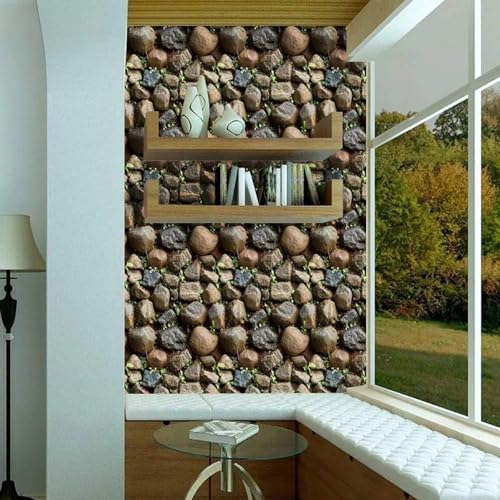 Image of VOLITO Self-Adhesive Wall Sticker Waterproof Anti Mode and Heat Resistant Drawer Kitchen Oil Proof Foil Stickers Kitchen Wallpaper (45x500cm) (V-Stone Wheel)