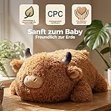 Mewaii Weighted Plüsch Gewichtstiere Hochlandrind Kuscheltier 58cm,1.8kg (4.0 lbs) Kawaii Plüschtiere für Kinder,Komfortabel und Kuschelig, Kuscheltiere für Frauen und Männer