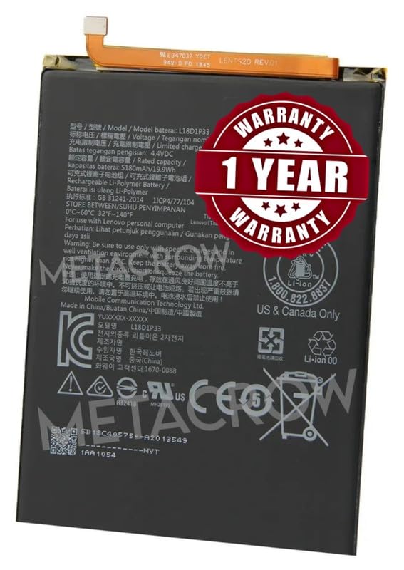 Image of Original L18D1P33 Battery Compatible for Lenovo Tab V7 Battery - (5180mAh) - 1 Year Warranty AX5