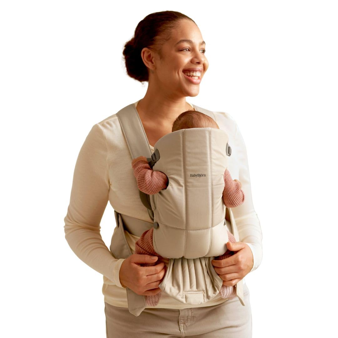 Amazon.com: BabyBjörn Baby Carrier Mini, Beige, Woven | Newborn