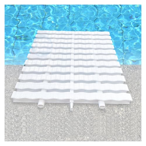 Grille de trop-plein de piscine couvercle de vidange ondulé 8 pièces 20 cm