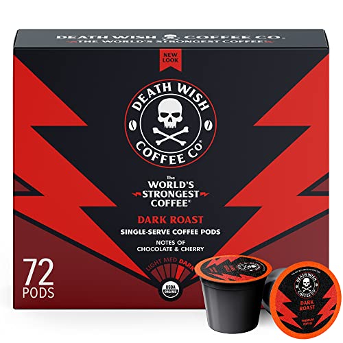 Death Wish Coffee Co., Dark Roast Single Serve Coffee Pods (72 Count)