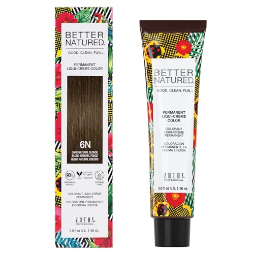 Better Natured Permanent 6N Dark Natural Blonde Hair Color Dye - Naturally-derived, Vegan & 100% Gray Coverage that Lasts up to 8 Weeks