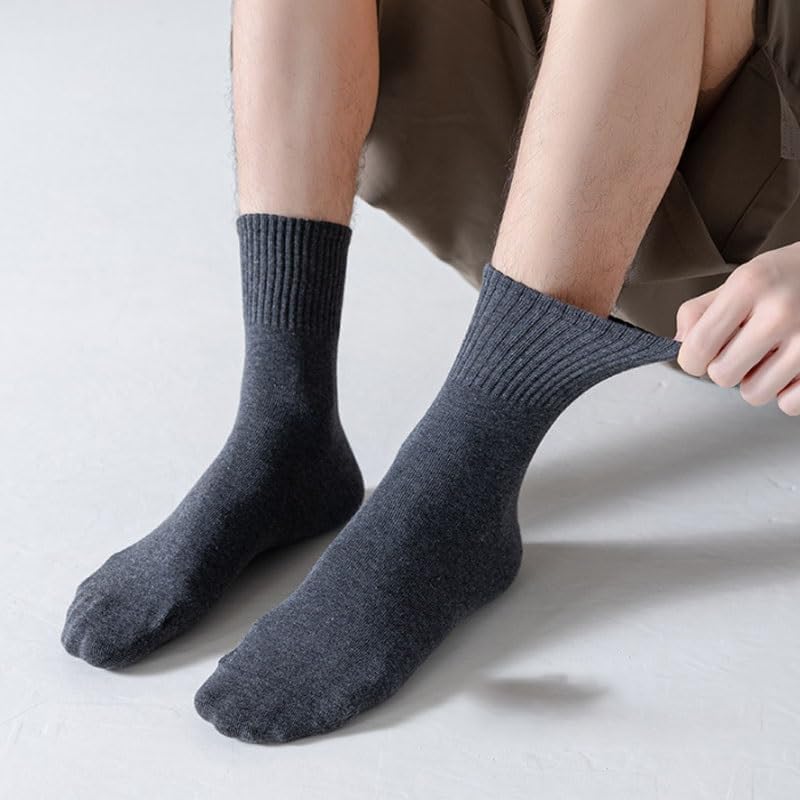 Mid-calf socks anti-pilling boneless sockss for autumn winter men's business long socksing that do not cause smelly feet