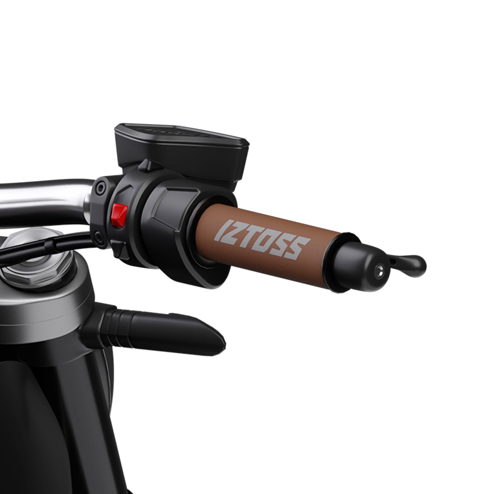 Ogrzewana osłona kierownicy motocykla Elektryczny podgrzewacz zimowy do dłoni z 4 ustawieniami temperatury i timerem, kompatybilny z zasilaczem USB 5 V, skóra PU (Brązowy)