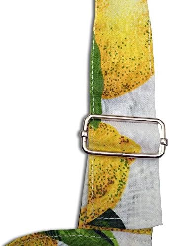 G2PLUS Thin Cotton Women Kitchen Apron Cooking Baking Aprons Garden Chef Pinafore with Pocket Great Gift for Wife Ladies Lemon Tree Floral