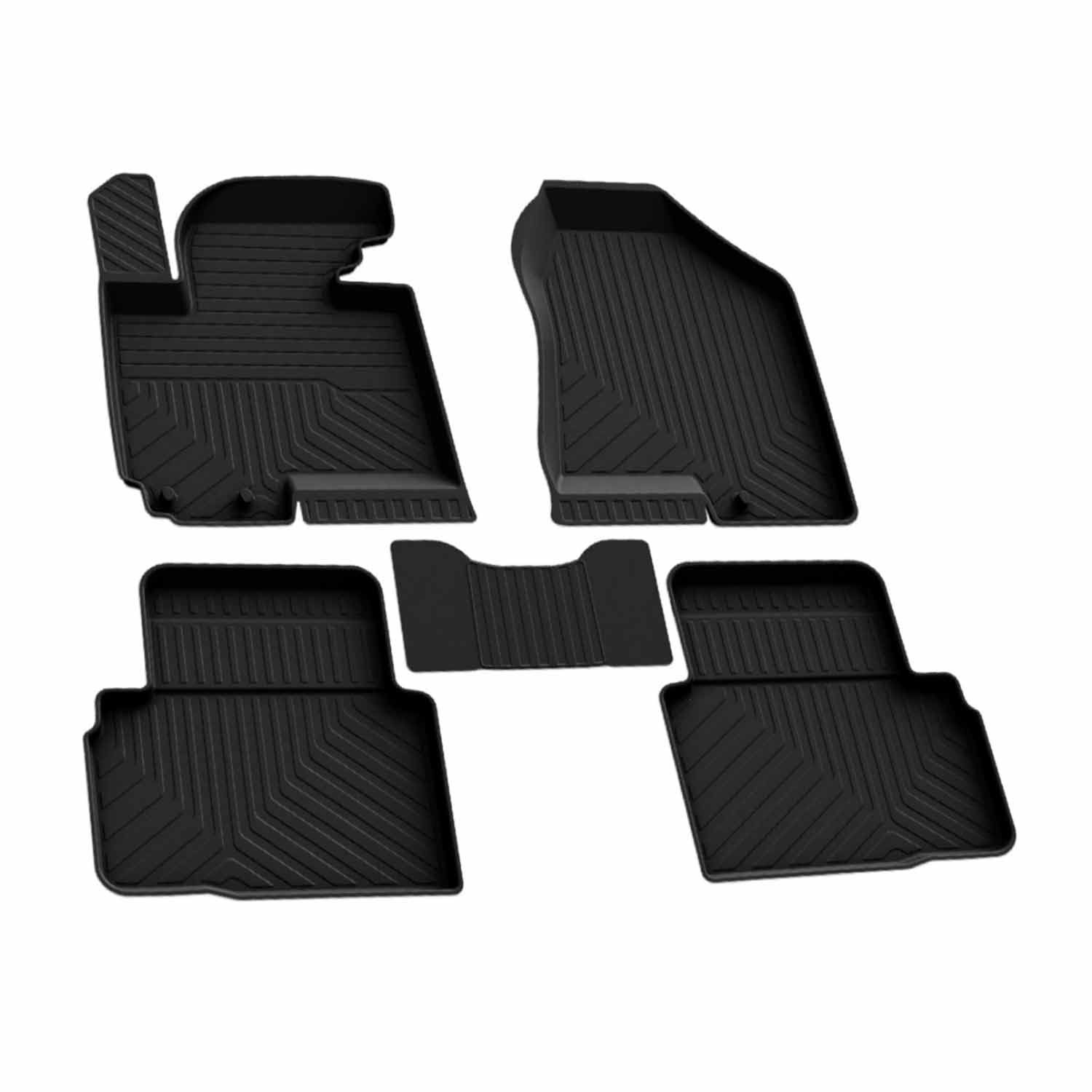 Dywaniki 3D Dywaniki Samochodowe Dywaniki Gumowe Pasujące do Hyundai ix35 2009-2015 Guma Czarny 4X