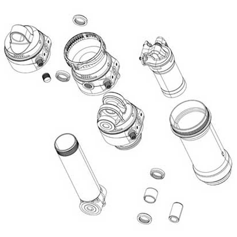 Rockshox, ROCK SHOX AIR CAN ASSY VIVIDA STND 216X63 B1 Unisex Adult Black, One Size