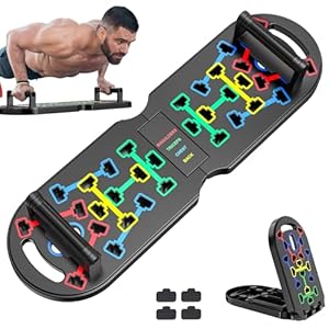 Premium Liegestützbrett Set Push Up Board Verbessertes Konzept 2024 Liegestütze Brett Liegestützgriffe Homeworkout 10 in 1 Push Up Bar Home Gym Liegestütze Fitnessgeräte für Zuhause
