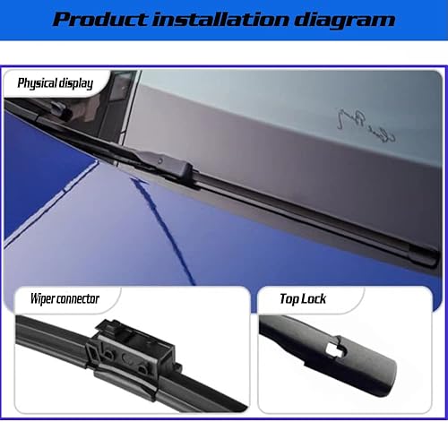 Miniatura 4 de GoKoHe Par de limpiaparabrisas de repuesto de equipo original de 22 pulgadas para Mercedes-Benz C300 C63AMG 2016-2022 Clase GLC 2016-2019