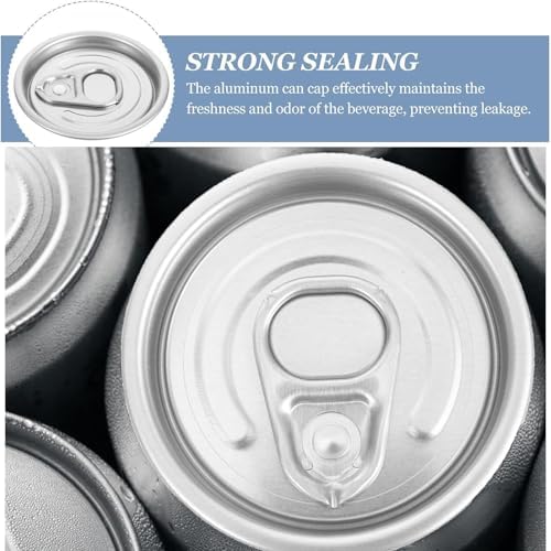 Sturdy Aluminium Can Lids | Ring Pull Protector for Fizzy Drinks | Wide Neck Covers for Easy Pouring | Ideal for Food Storage & Freshness Preservation
