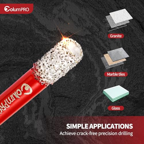 ColumPRO Porcelain Tile Drill Bits Set, 5PCS 6mm Dry Diamond Drill Bit for Granite, Ceramic, Marble Stone and Glass. 4 ColumPRO Porcelain Tile Drill Bits Set, 5PCS 6mm Dry Diamond Drill Bit for Granite, Ceramic, Marble Stone and Glass. - Image 4