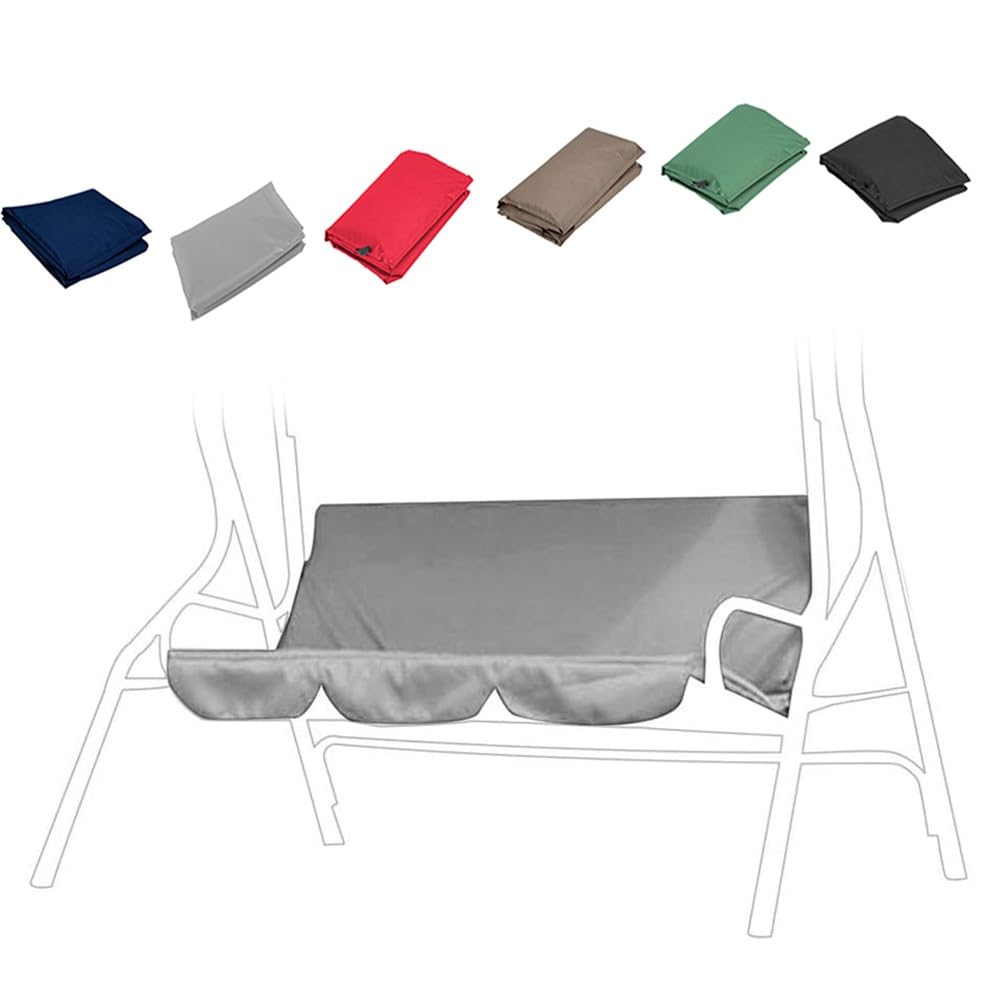 ZYXQQJ Swing Cushion Cover, Outdoor Waterproof Swing Seat Pads Replacement, Swing Chair Protection Cover 51x18x3in 59x20x4in(Grey,150x50x10cm/59x20x4in)