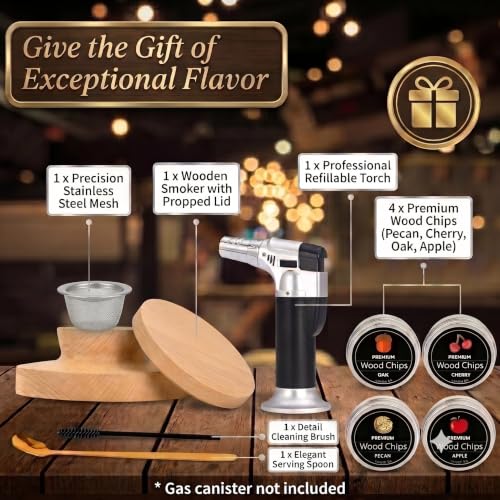 Image of AMZORA Cocktail Whiskey Smoker Kit with Torch