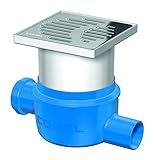 CONEL Bodenablauf Drain DN 50 waagerecht Zulauf DN50,mit Aufsatz,Rost 150mm | COD50WK