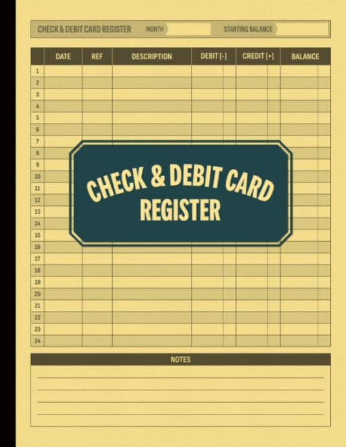 Comprar Check & Debit Card Register Large Checking Account And Bank