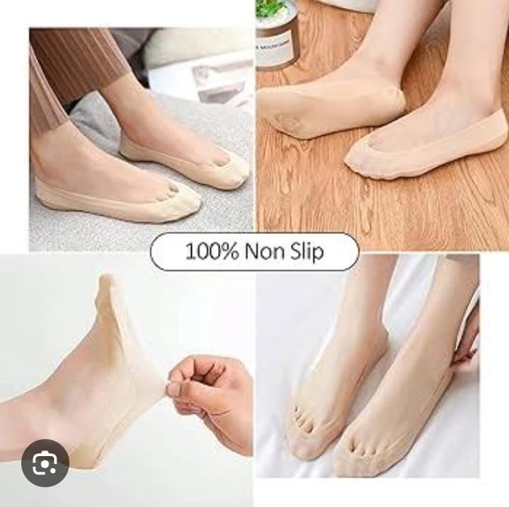 T TRENDY MART Women's No Show Socks, 3 Pairs Low Cut Invisible Socks with Non-Slip Heel Grips, Breathable and Cool 2