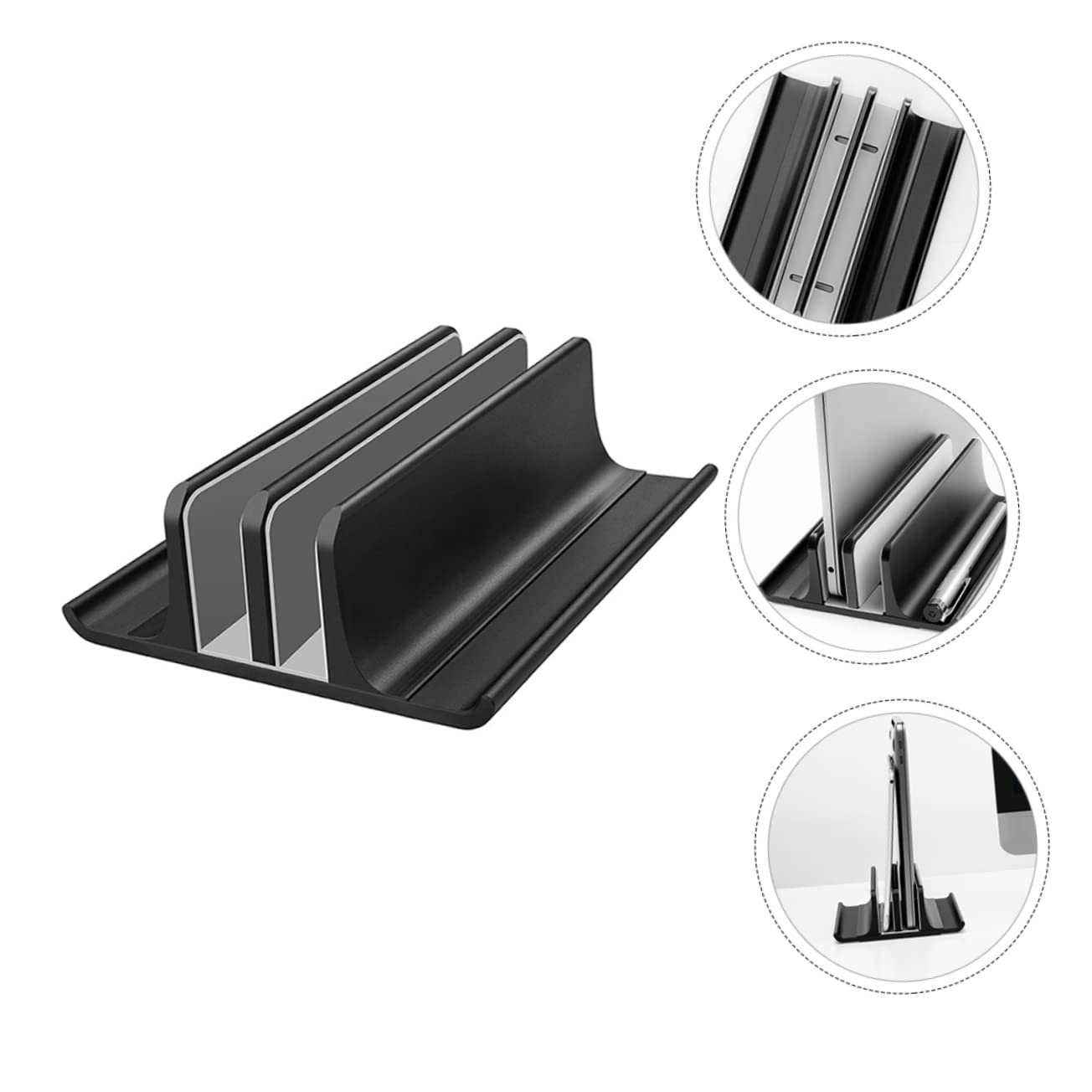 HEMOTON Supporto Verticale Per Laptop Lega Di Alluminio Stand Di Raffreddamento Per Computer Portatile Design Leggero e Facile Da Installare Ottimo Per Ufficio e Casa