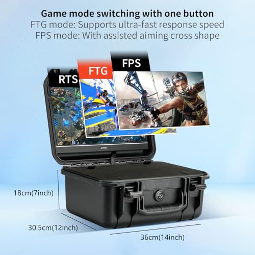 Image of G-STORY 14'' Portable Monitor Case for Switch 2,4K&60Hz or 1080P&120Hz Portable Gaming Monitor IPS Screen HDMI Shock-Resistant Travel carrying Bag Game Mode,Travel Monitor fo Switch2(no Included)
